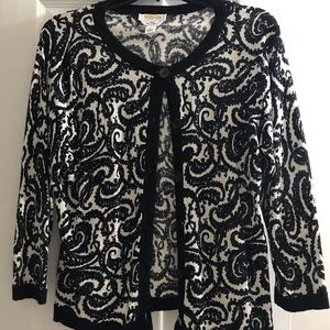 Black and white cardigan